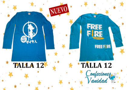 POLOS PIMA diseño free fire