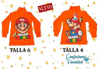 POLOS PIMA CON CUELLO Diseño Super Mario